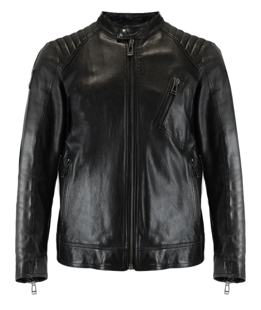 BELSTAFF Черная кожаная куртка, фото 1