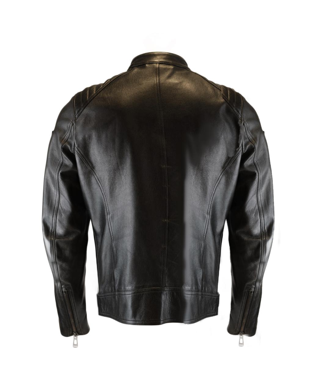 BELSTAFF Черная кожаная куртка, фото 2
