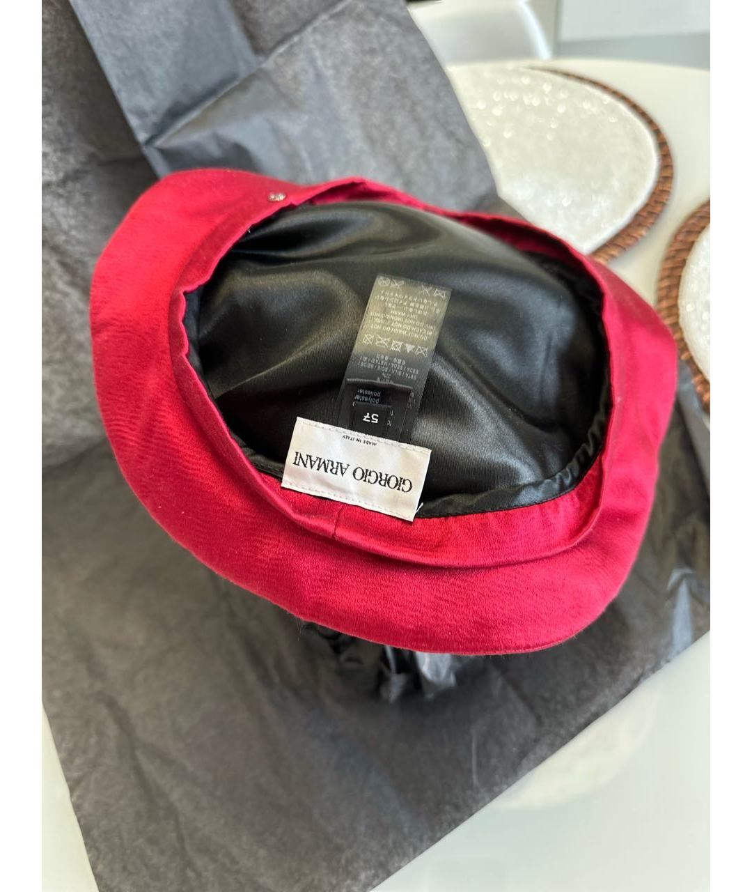 GIORGIO ARMANI Красная шляпа, фото 3