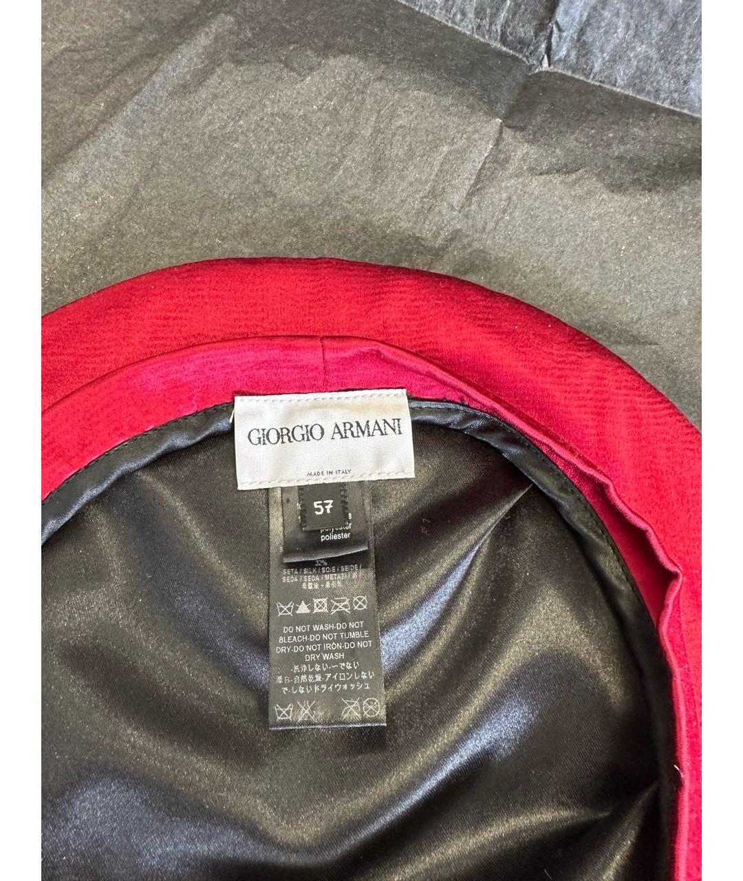 GIORGIO ARMANI Красная шляпа, фото 4