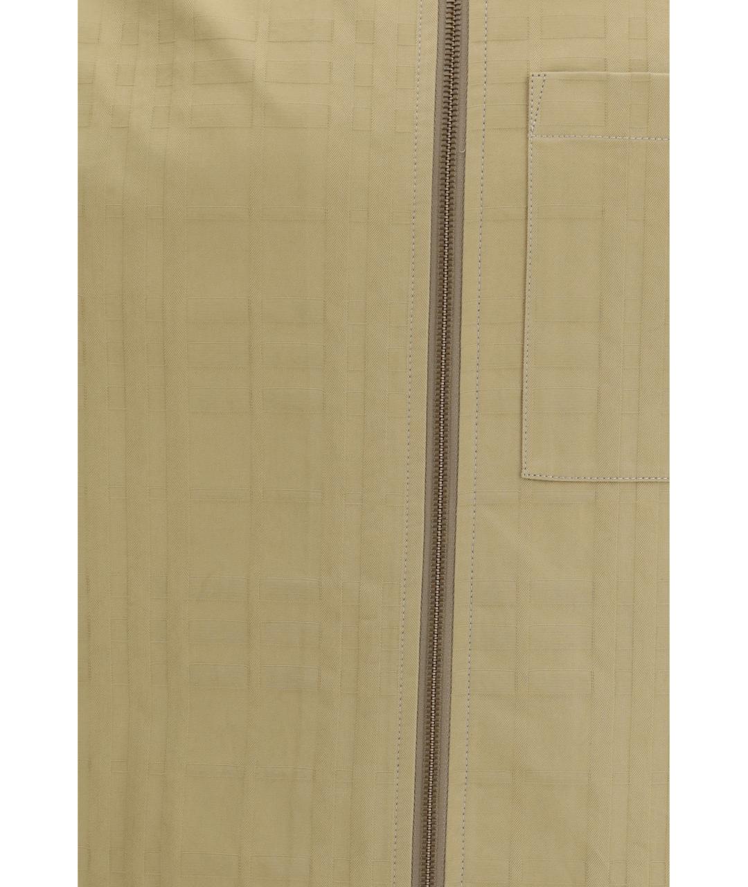 BURBERRY Бежевая хлопковая куртка, фото 3