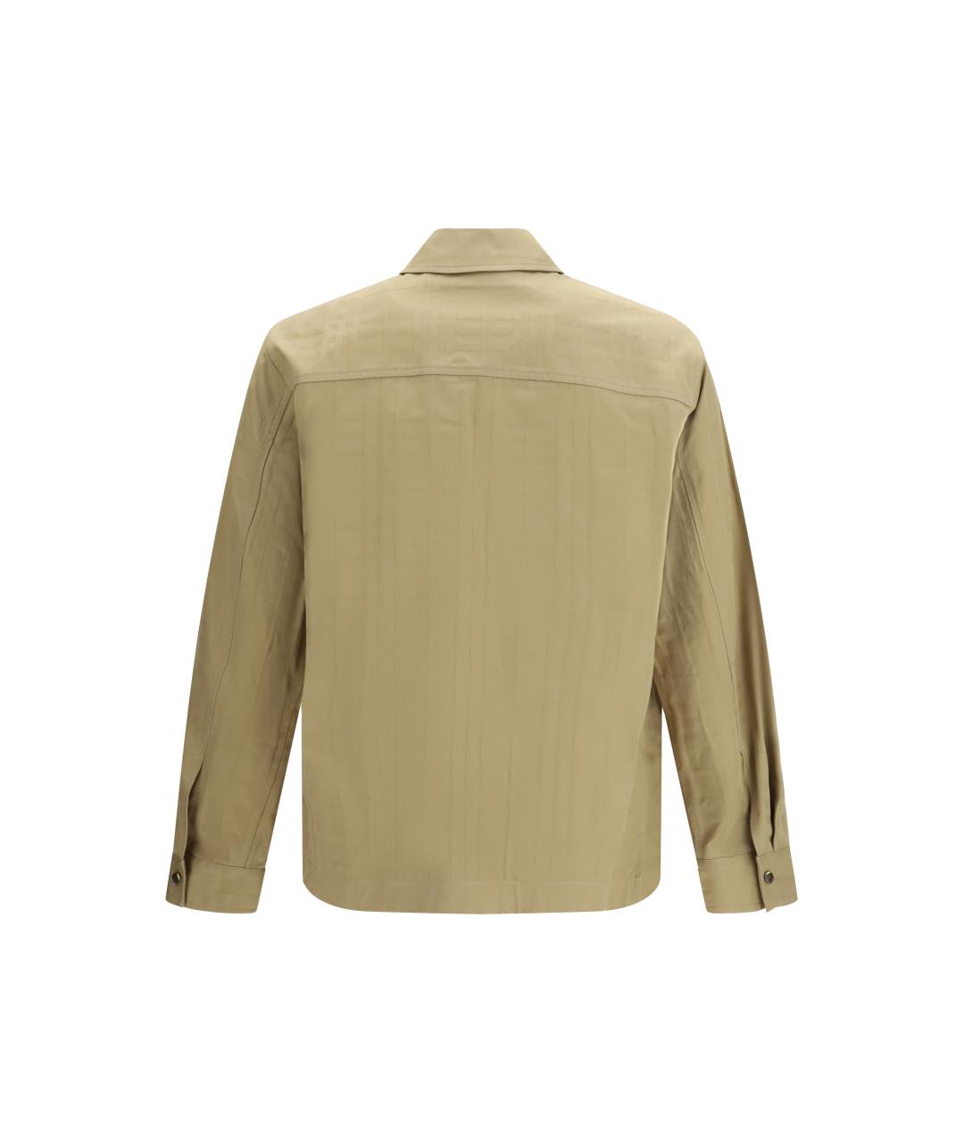 BURBERRY Бежевая хлопковая куртка, фото 2