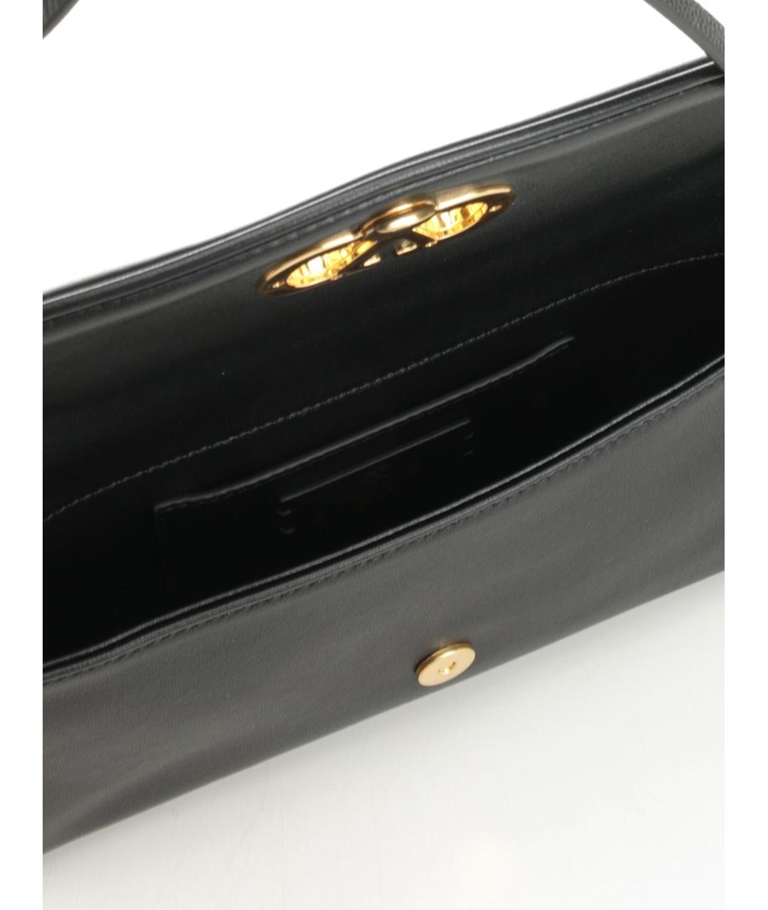 VALENTINO Черная кожаная сумка через плечо, фото 4