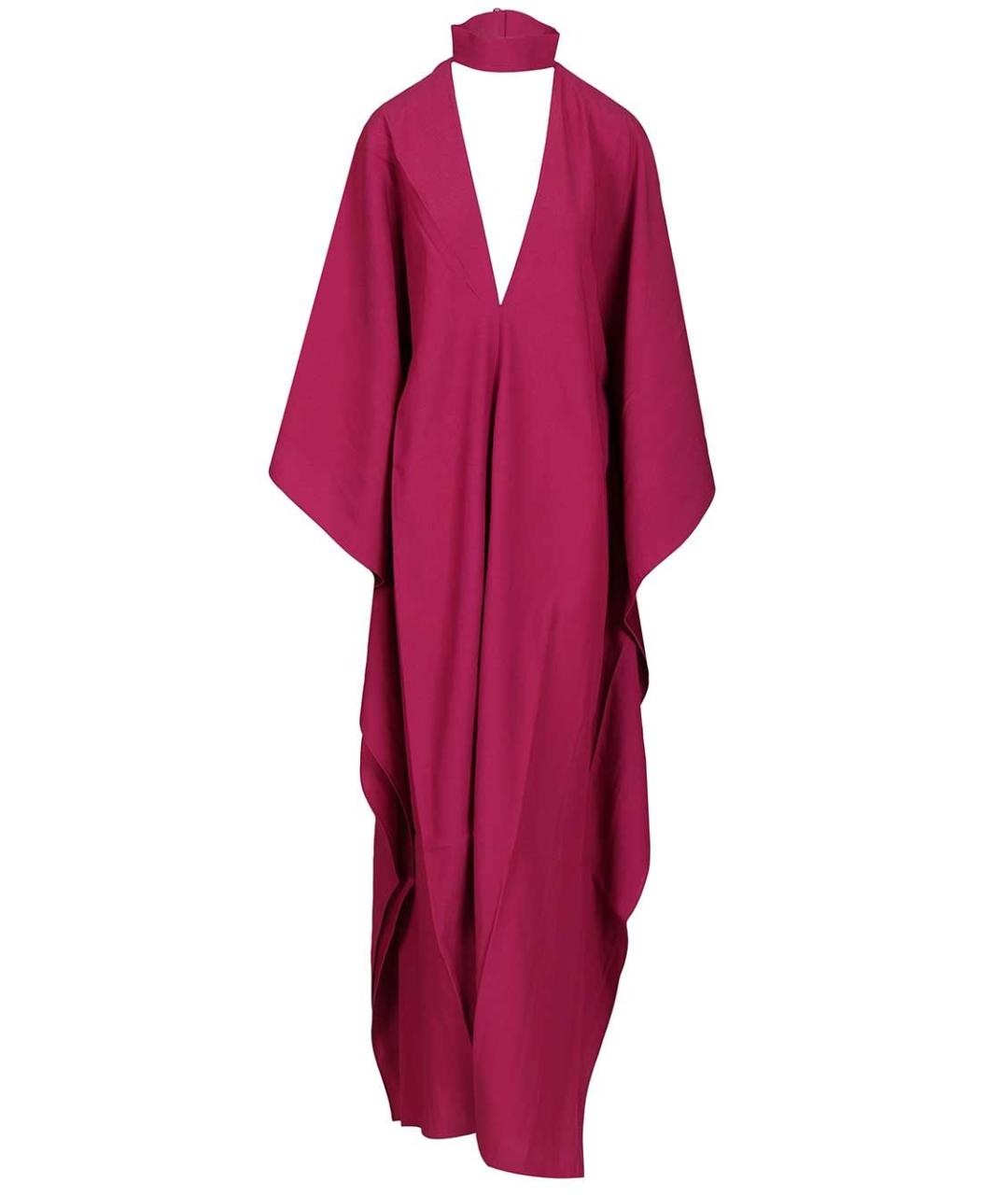 TALLER MARMO Фуксия ацетатное платье, фото 1