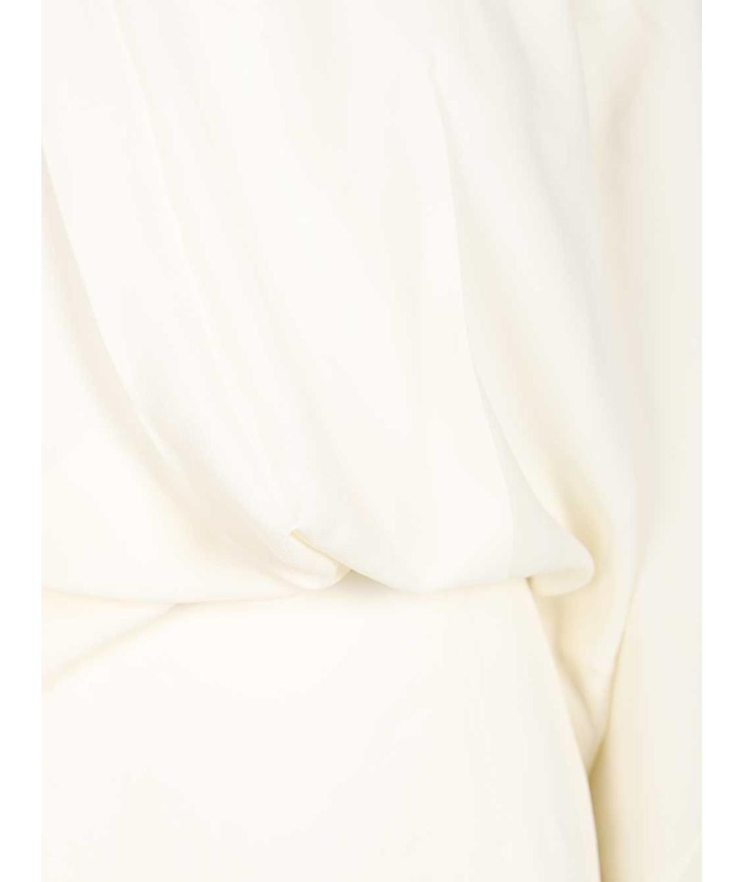 TALLER MARMO Белое ацетатное вечернее платье, фото 4