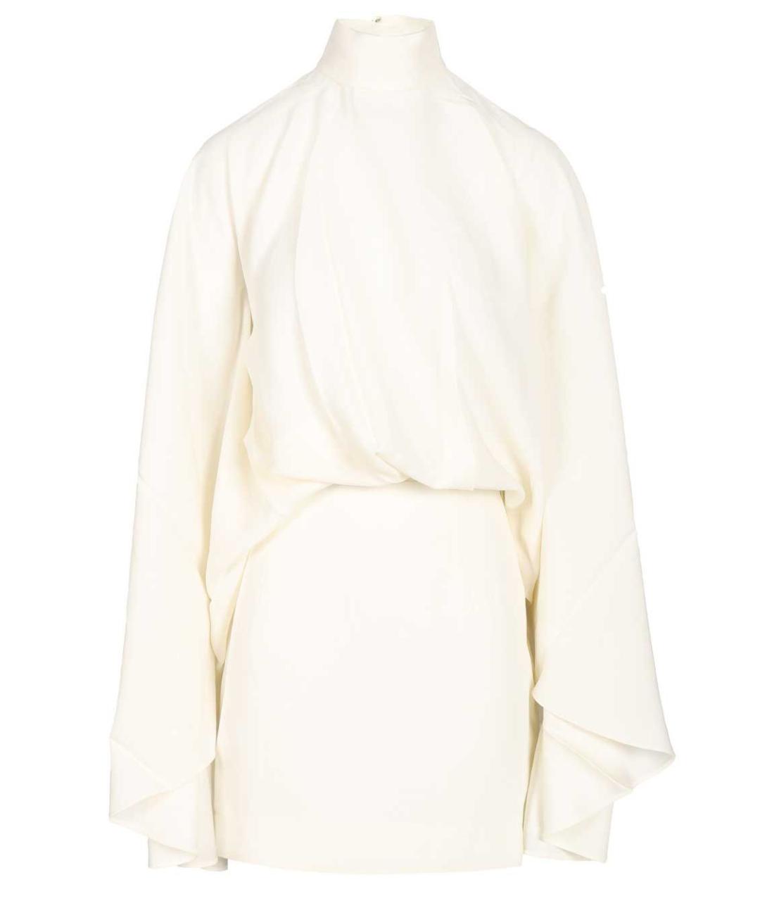 TALLER MARMO Белое ацетатное вечернее платье, фото 1