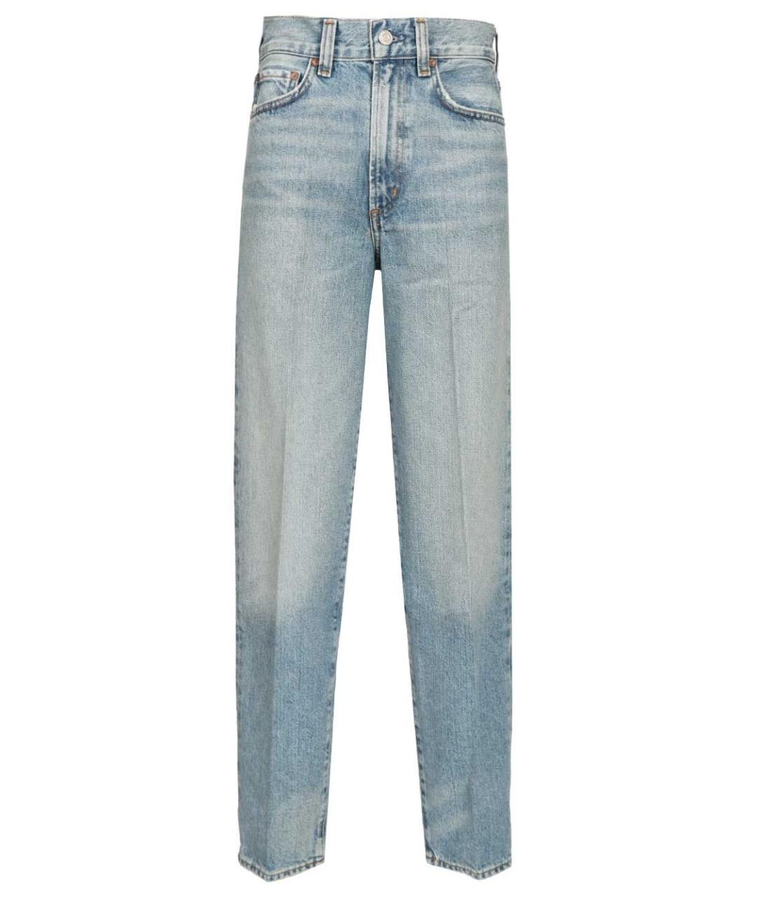 AGOLDE Голубые хлопковые прямые джинсы, фото 1