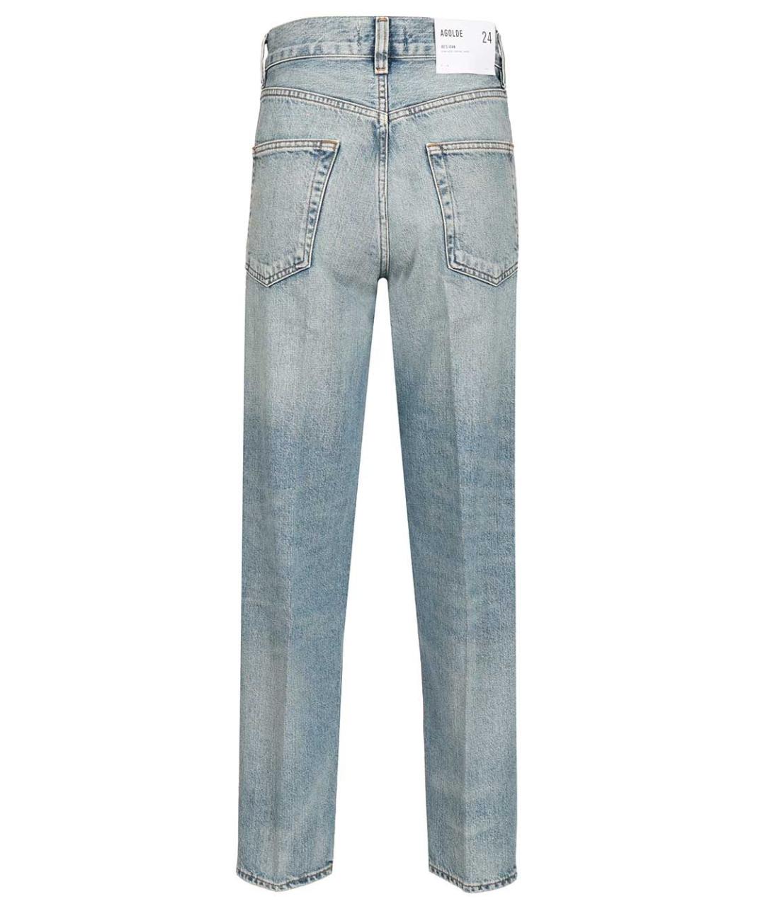 AGOLDE Голубые хлопковые прямые джинсы, фото 2