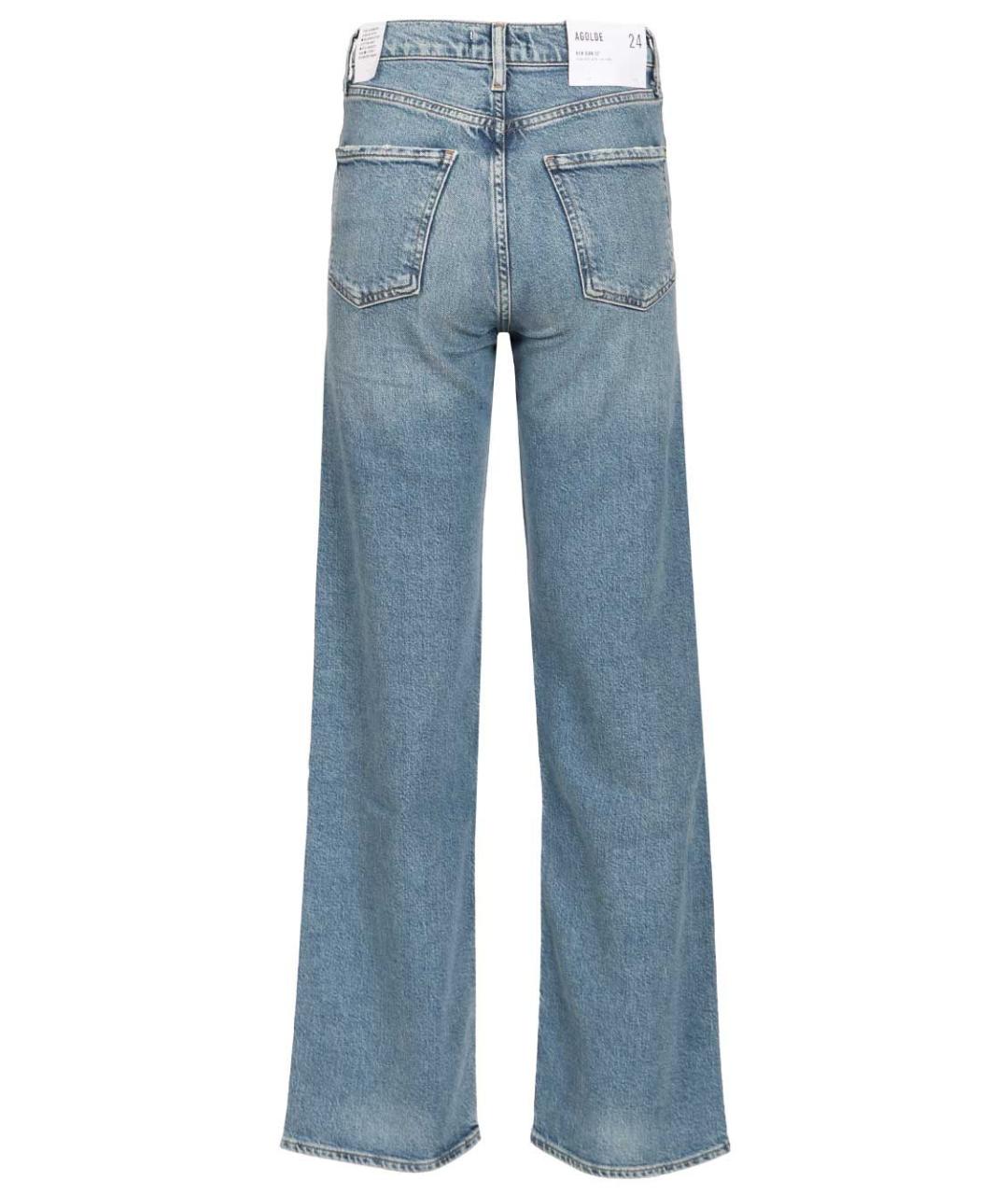 AGOLDE Голубые хлопковые прямые джинсы, фото 2