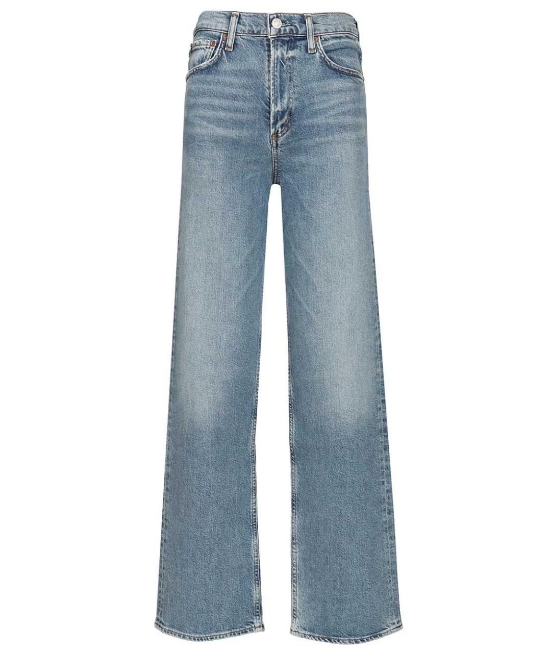 AGOLDE Голубые хлопковые прямые джинсы, фото 1