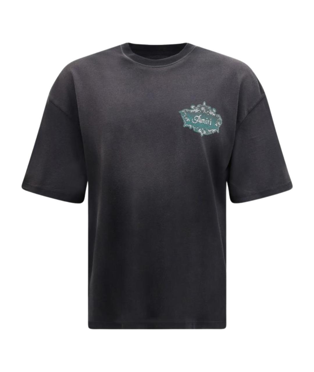 AMIRI Черная хлопковая футболка, фото 1