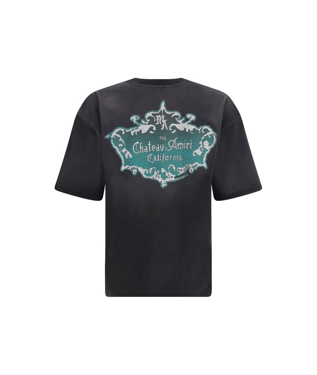 AMIRI Черная хлопковая футболка, фото 2