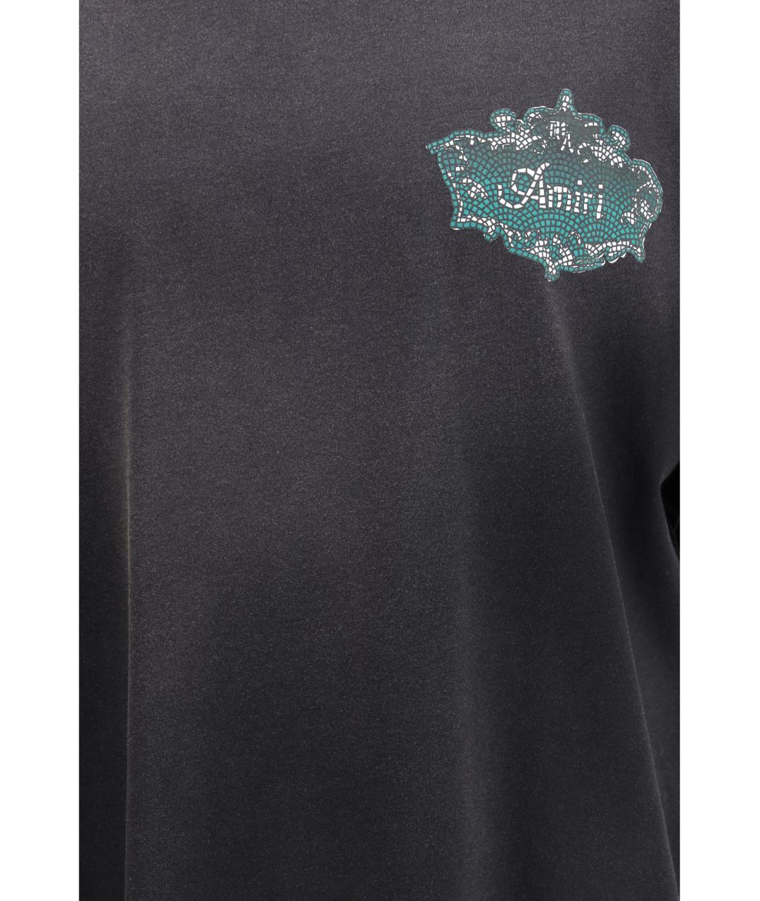 AMIRI Черная хлопковая футболка, фото 3