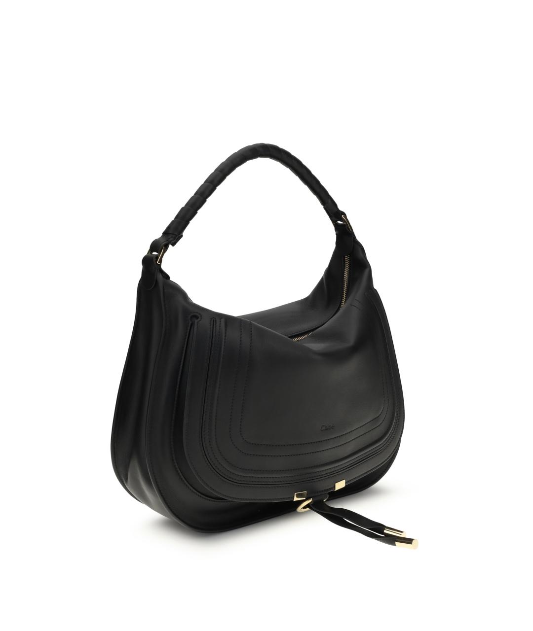 CHLOE Черная кожаная сумка через плечо, фото 2