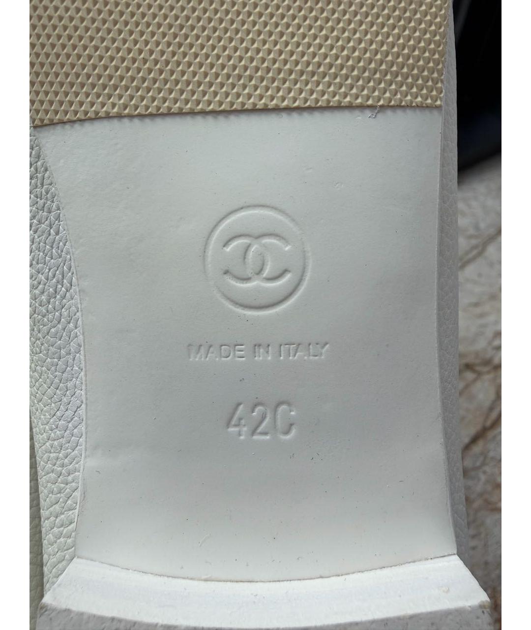 CHANEL Белые кожаные балетки, фото 6