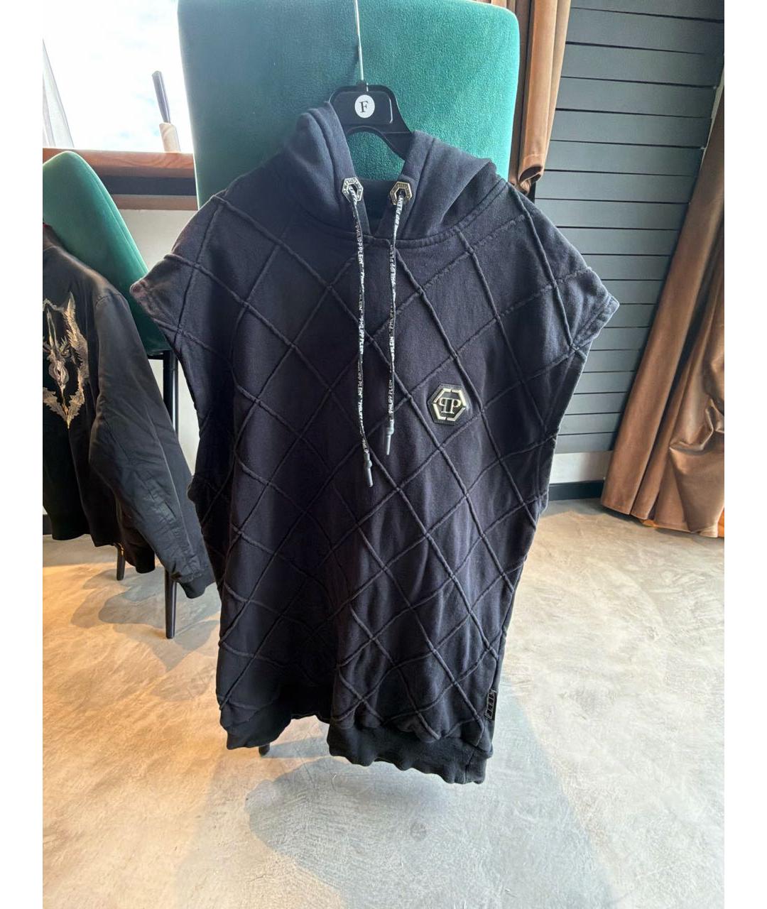 PHILIPP PLEIN Черная хлопковая майка, фото 7