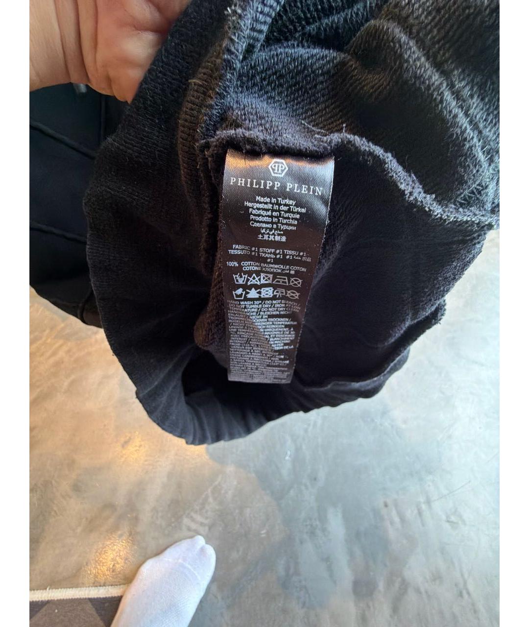 PHILIPP PLEIN Черная хлопковая майка, фото 4