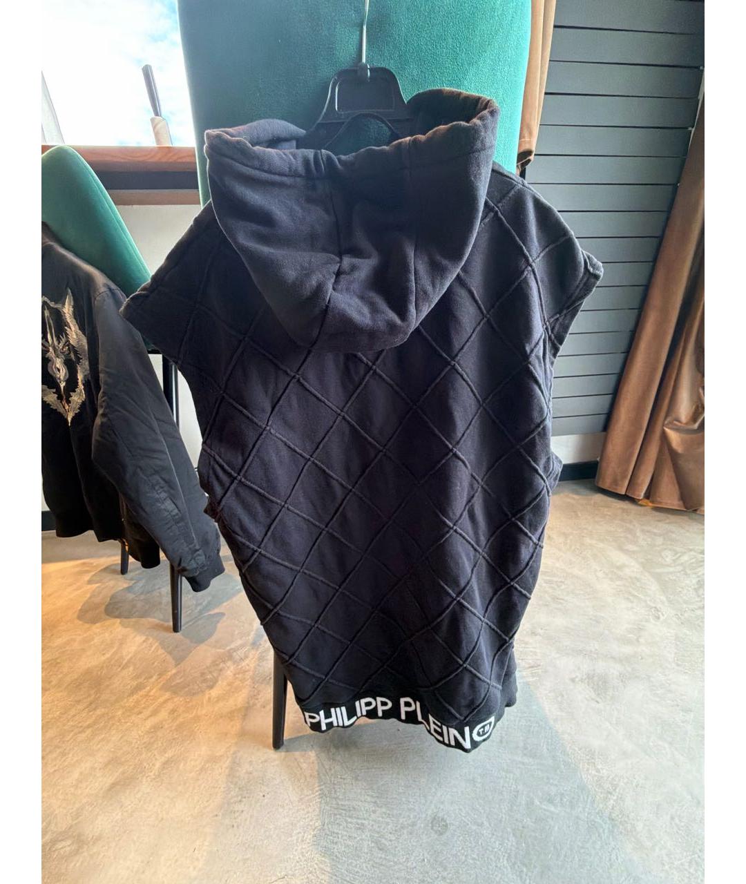 PHILIPP PLEIN Черная хлопковая майка, фото 2