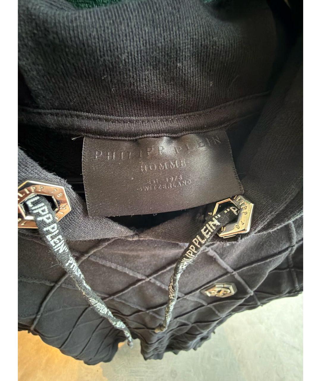 PHILIPP PLEIN Черная хлопковая майка, фото 3