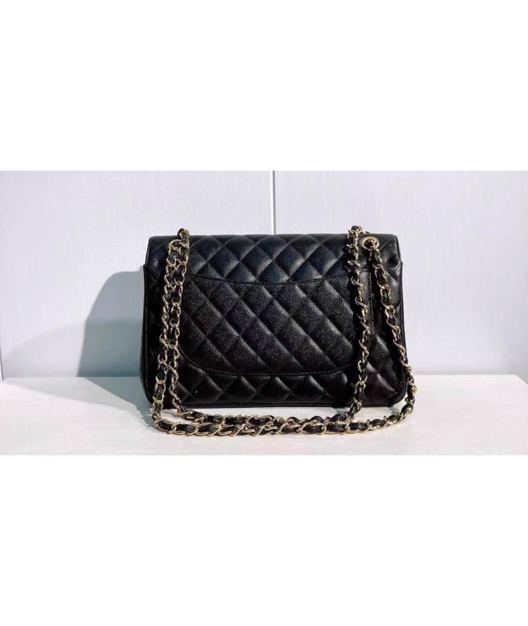 CHANEL Черная кожаная сумка через плечо, фото 2