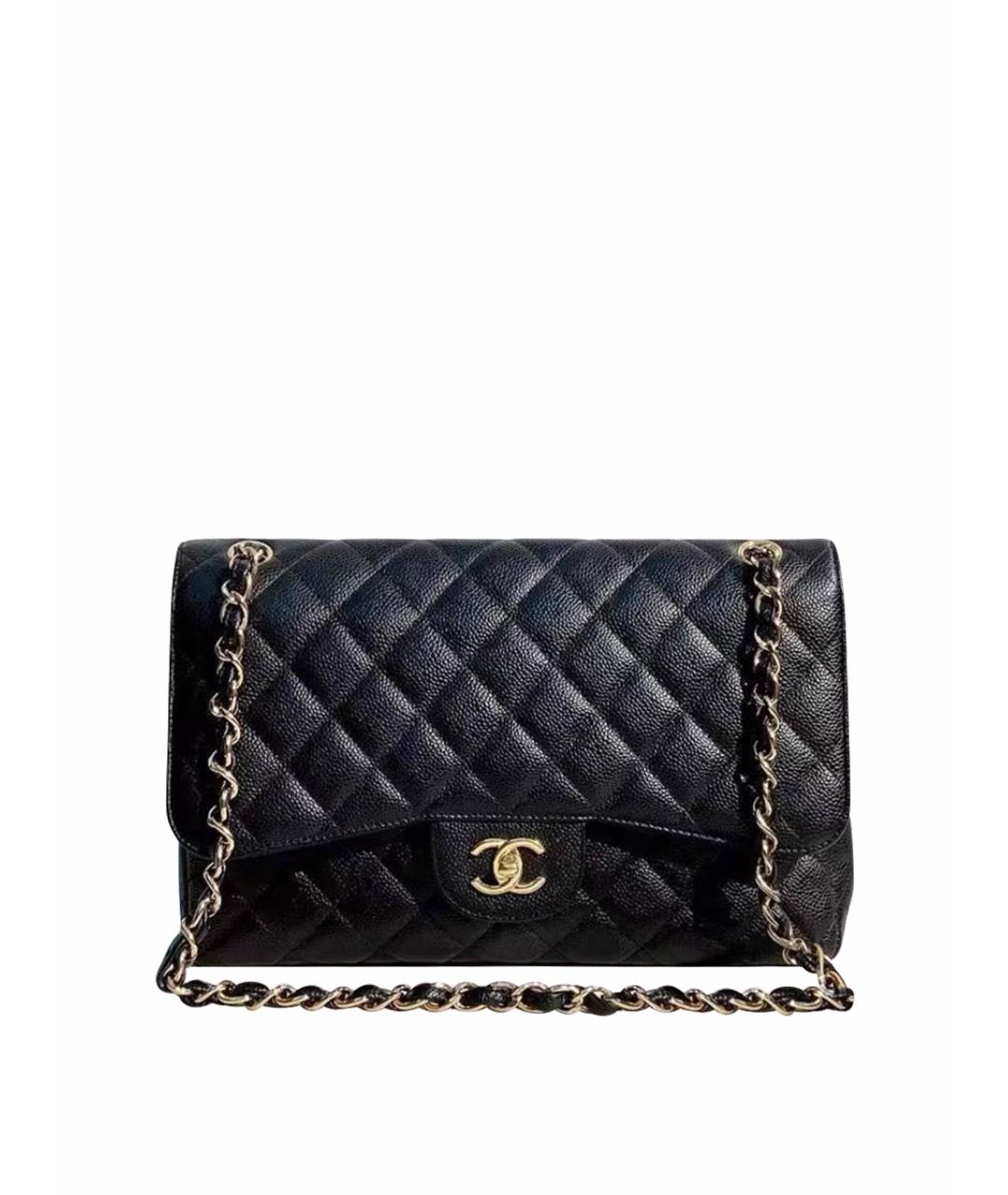 CHANEL Черная кожаная сумка через плечо, фото 1