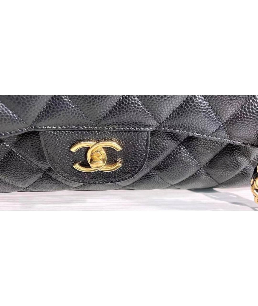 CHANEL Черная кожаная сумка через плечо, фото 6