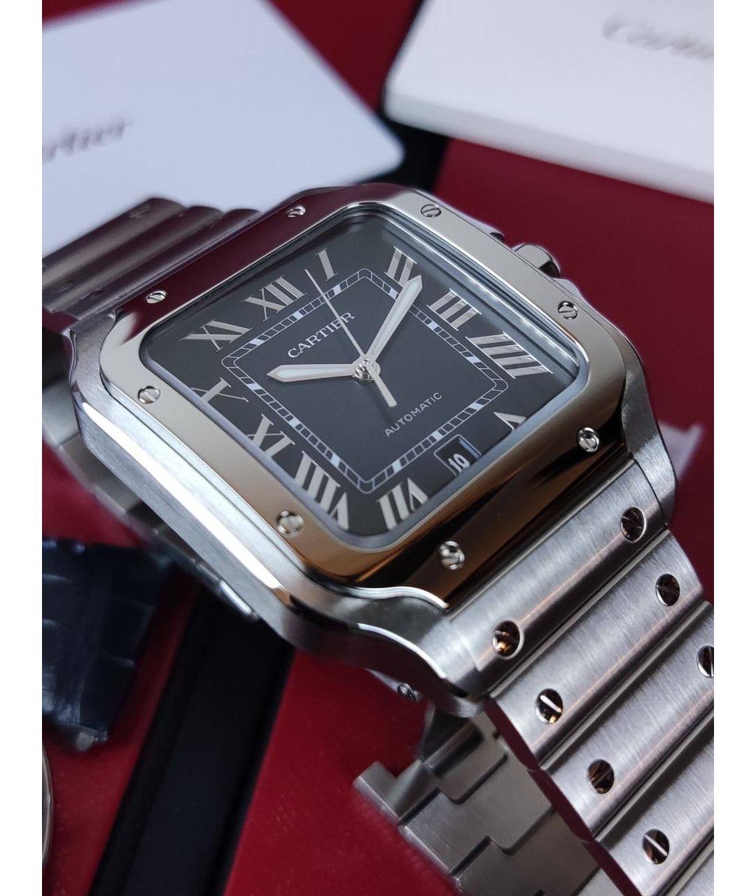 CARTIER Синие металлические часы, фото 4