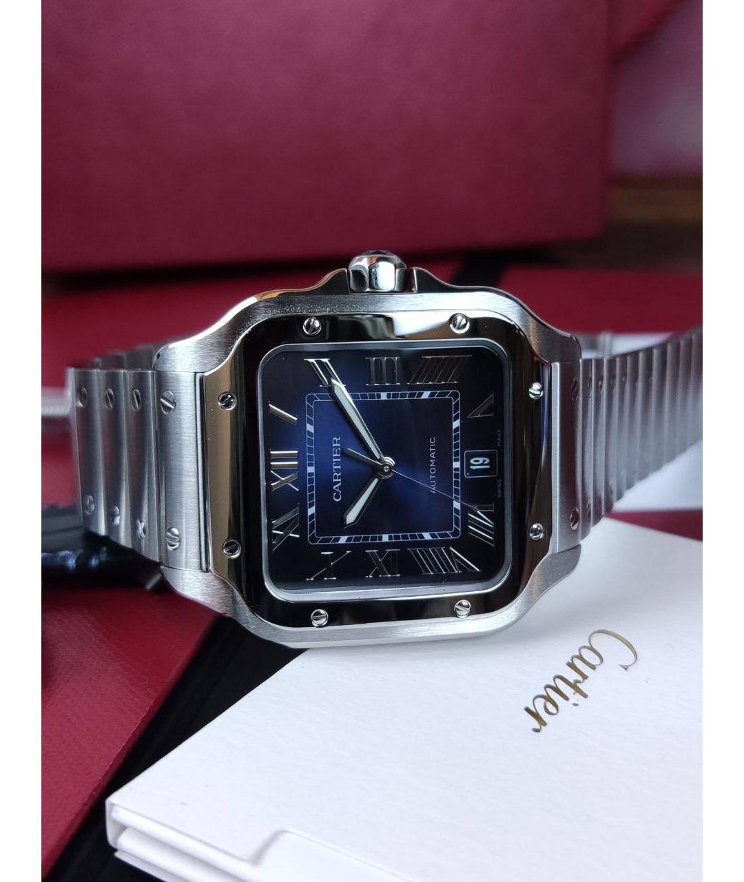 CARTIER Синие металлические часы, фото 2