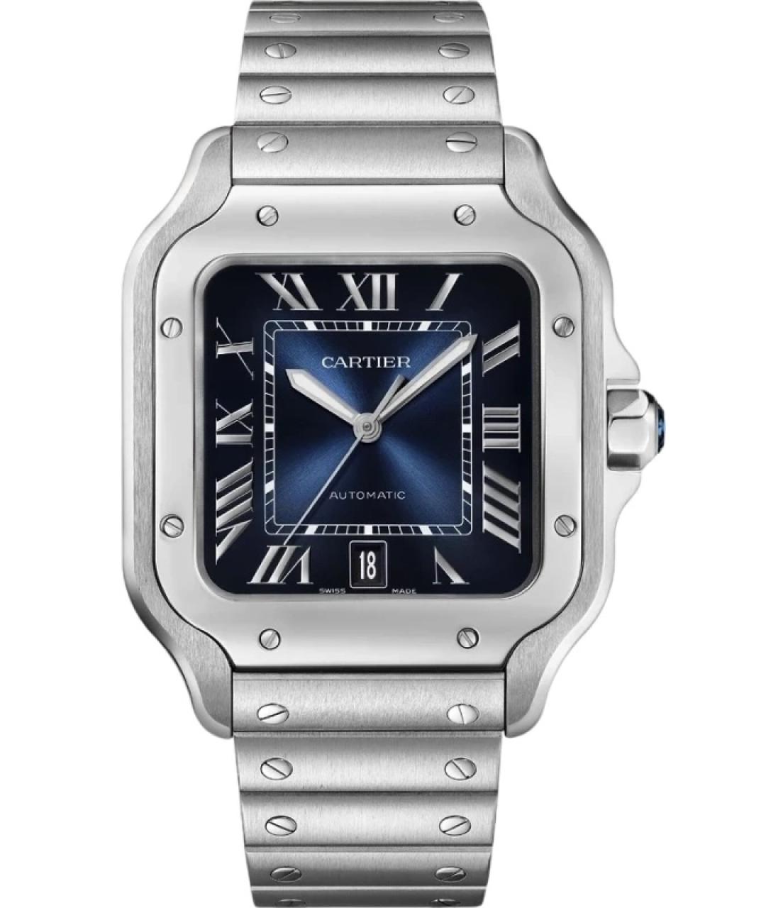 CARTIER Синие металлические часы, фото 1