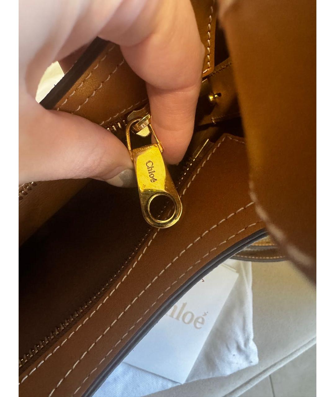 CHLOE Коричневая замшевая сумка через плечо, фото 8