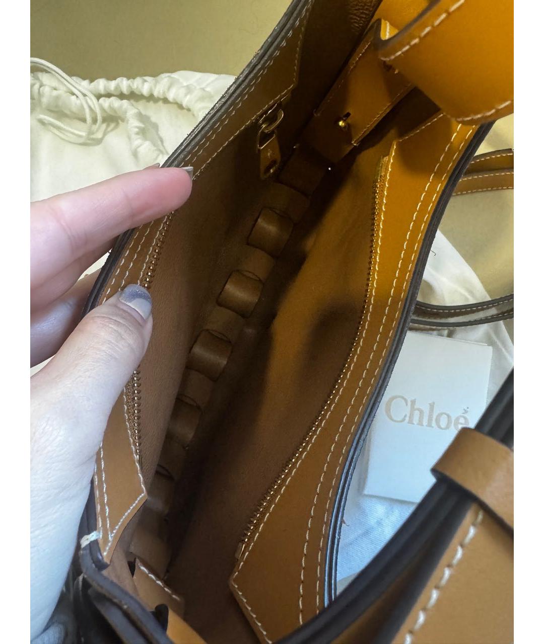 CHLOE Коричневая замшевая сумка через плечо, фото 4