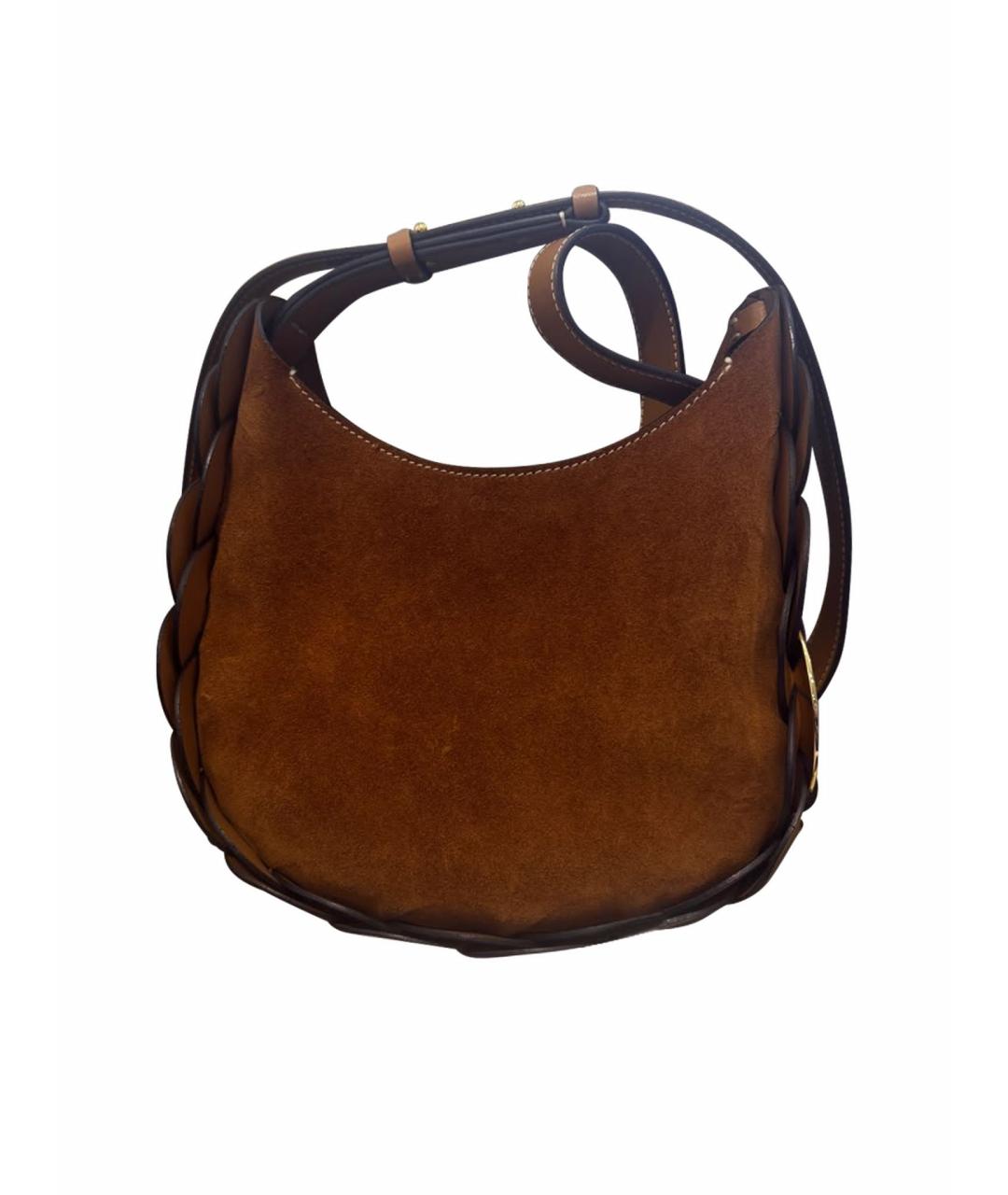 CHLOE Коричневая замшевая сумка через плечо, фото 1