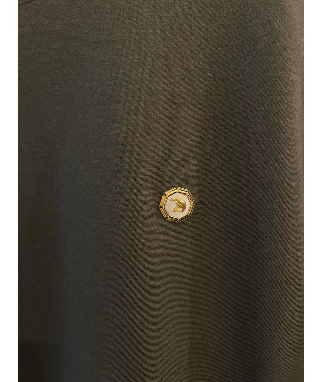 STEFANO RICCI Хаки хлопковая футболка, фото 4