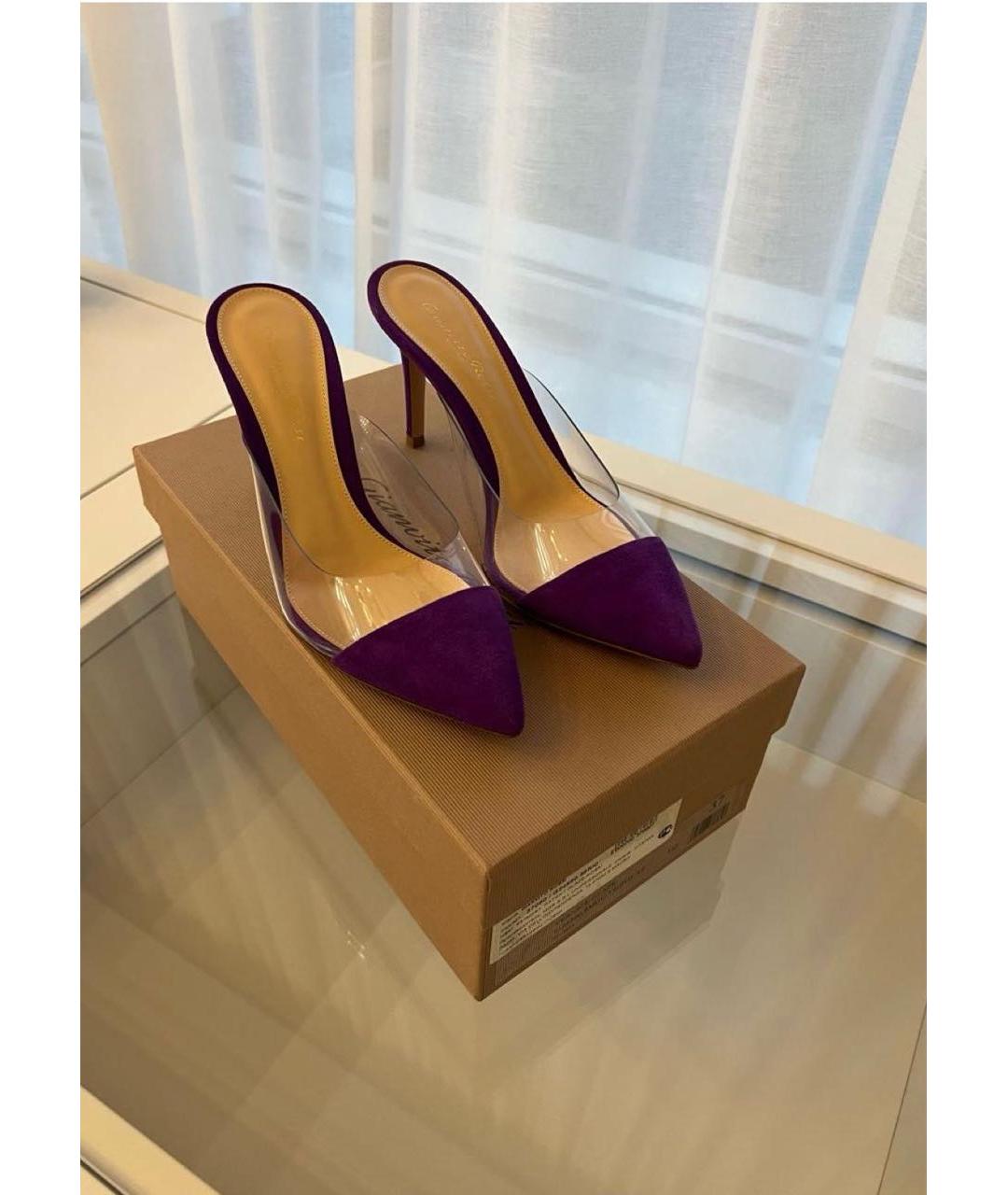 GIANVITO ROSSI Фиолетовые мюли, фото 4