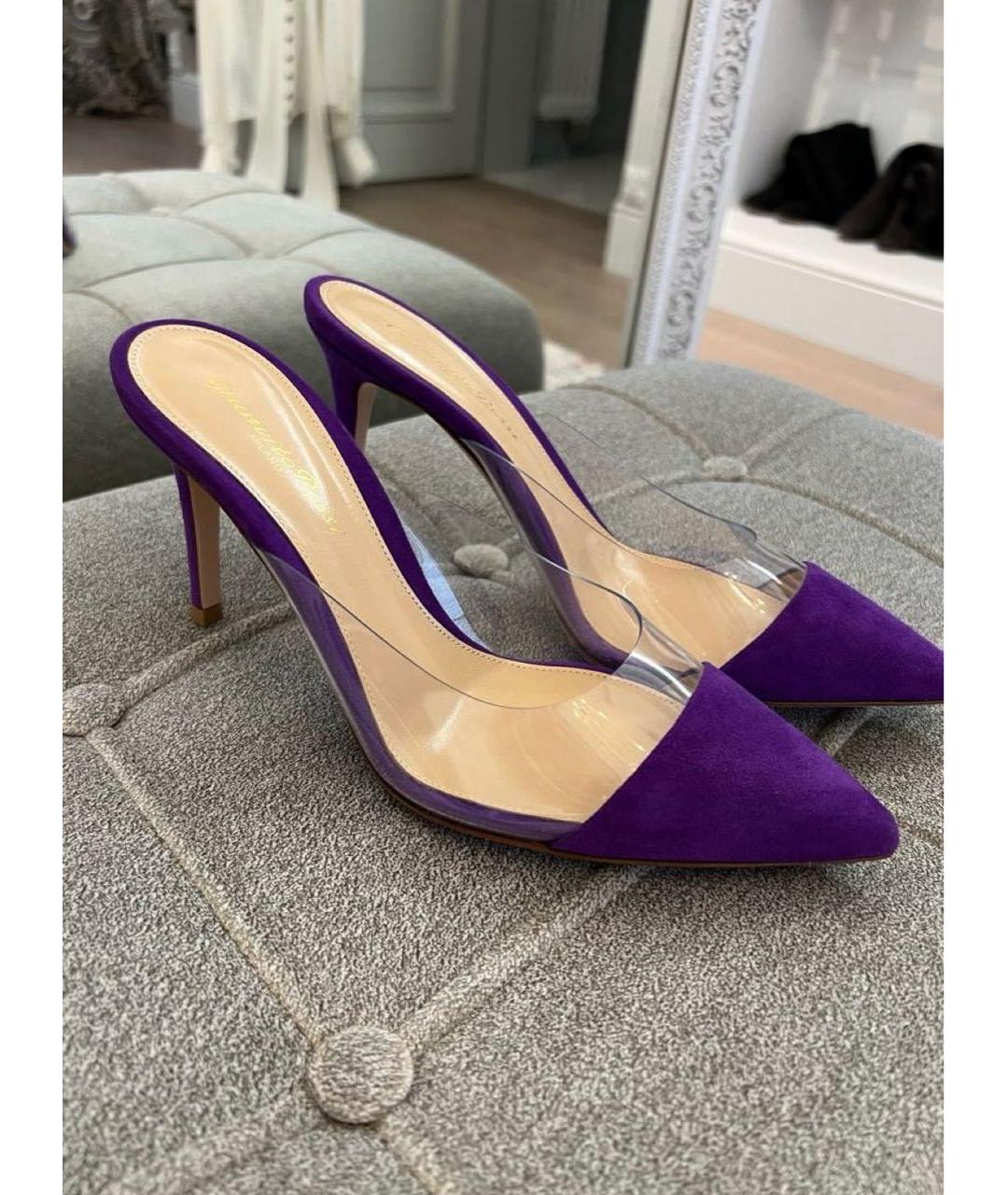 GIANVITO ROSSI Фиолетовые мюли, фото 2