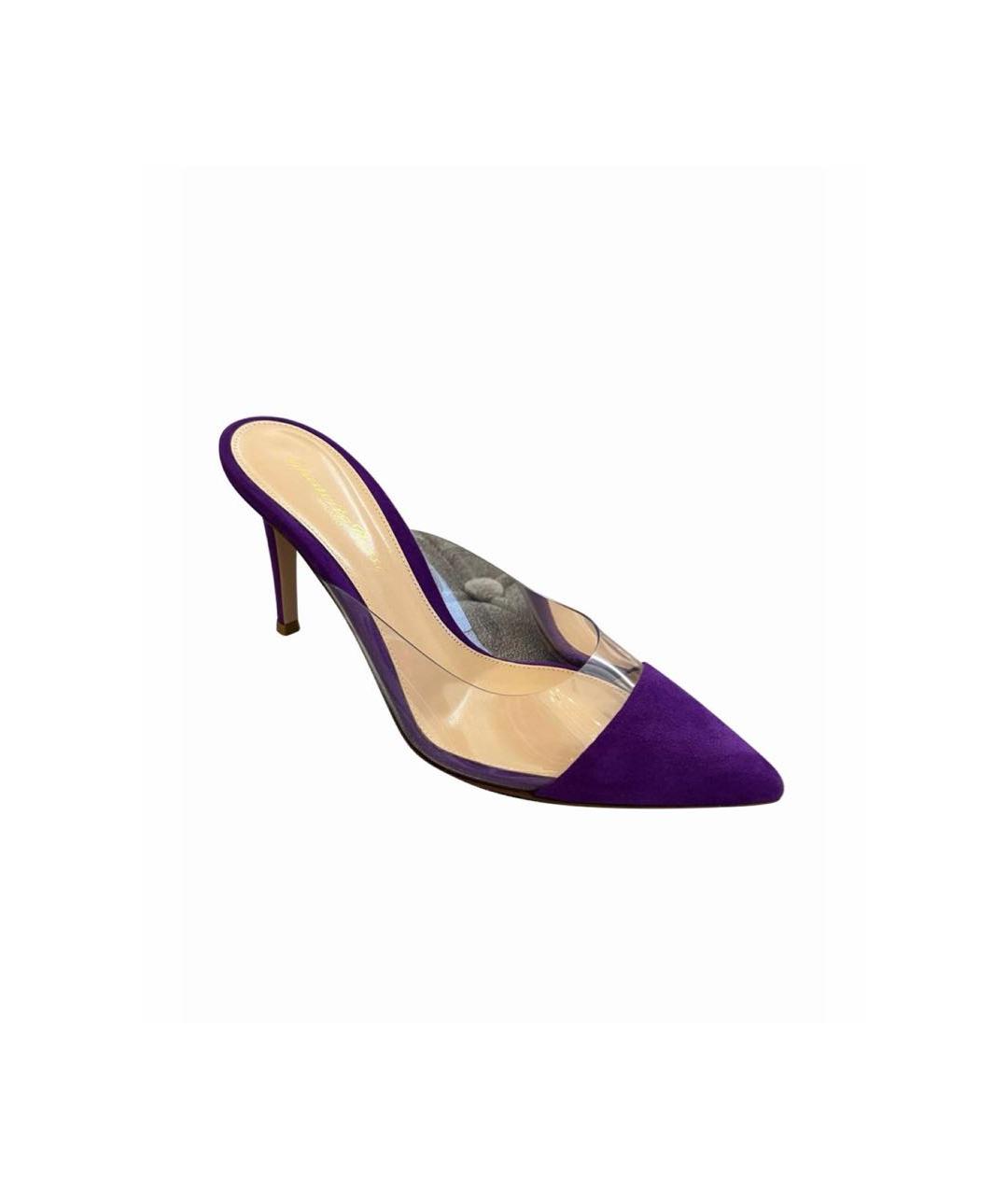 GIANVITO ROSSI Фиолетовые мюли, фото 6