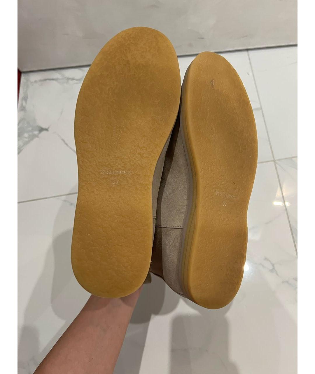 12 STOREEZ Бежевые замшевые полусапоги, фото 3