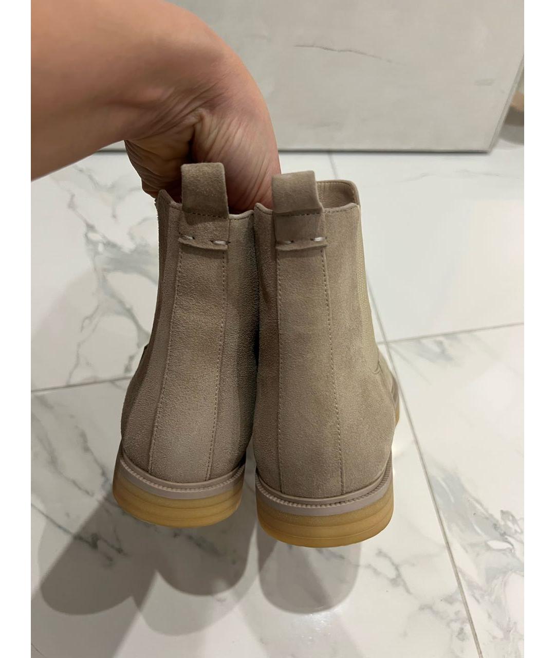 12 STOREEZ Бежевые замшевые полусапоги, фото 2