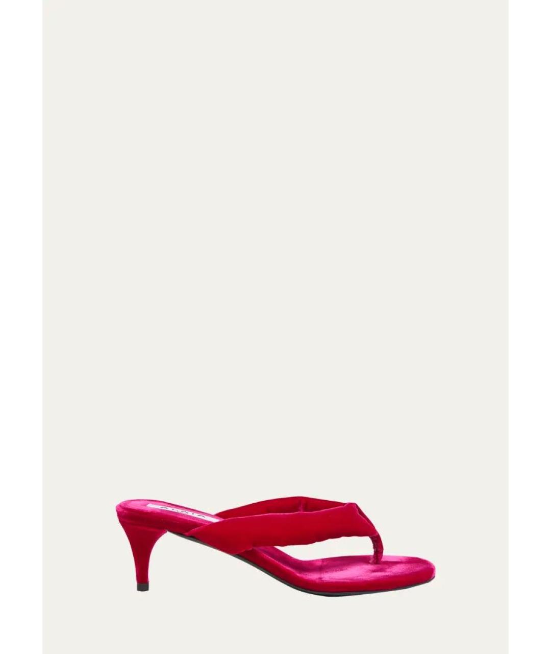 ALAIA Фуксия замшевые мюли, фото 5