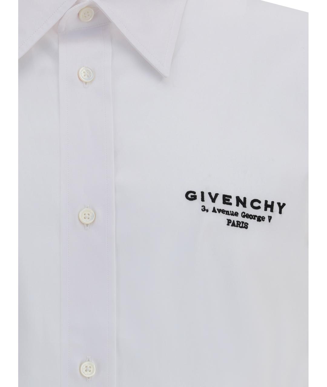GIVENCHY Белая хлопковая классическая рубашка, фото 3
