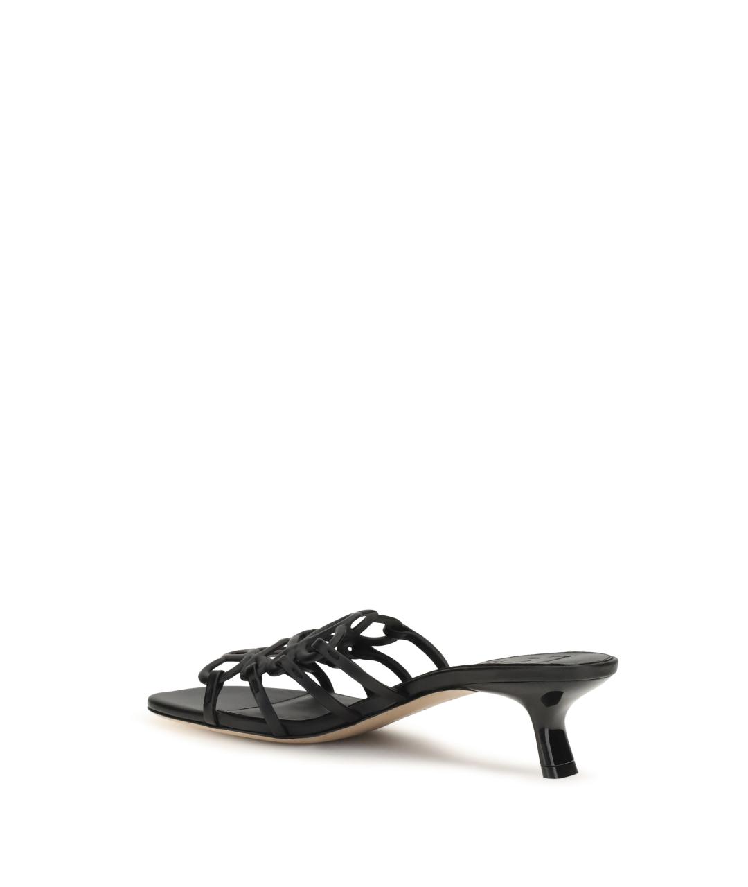 LOEWE Черные кожаные мюли, фото 3