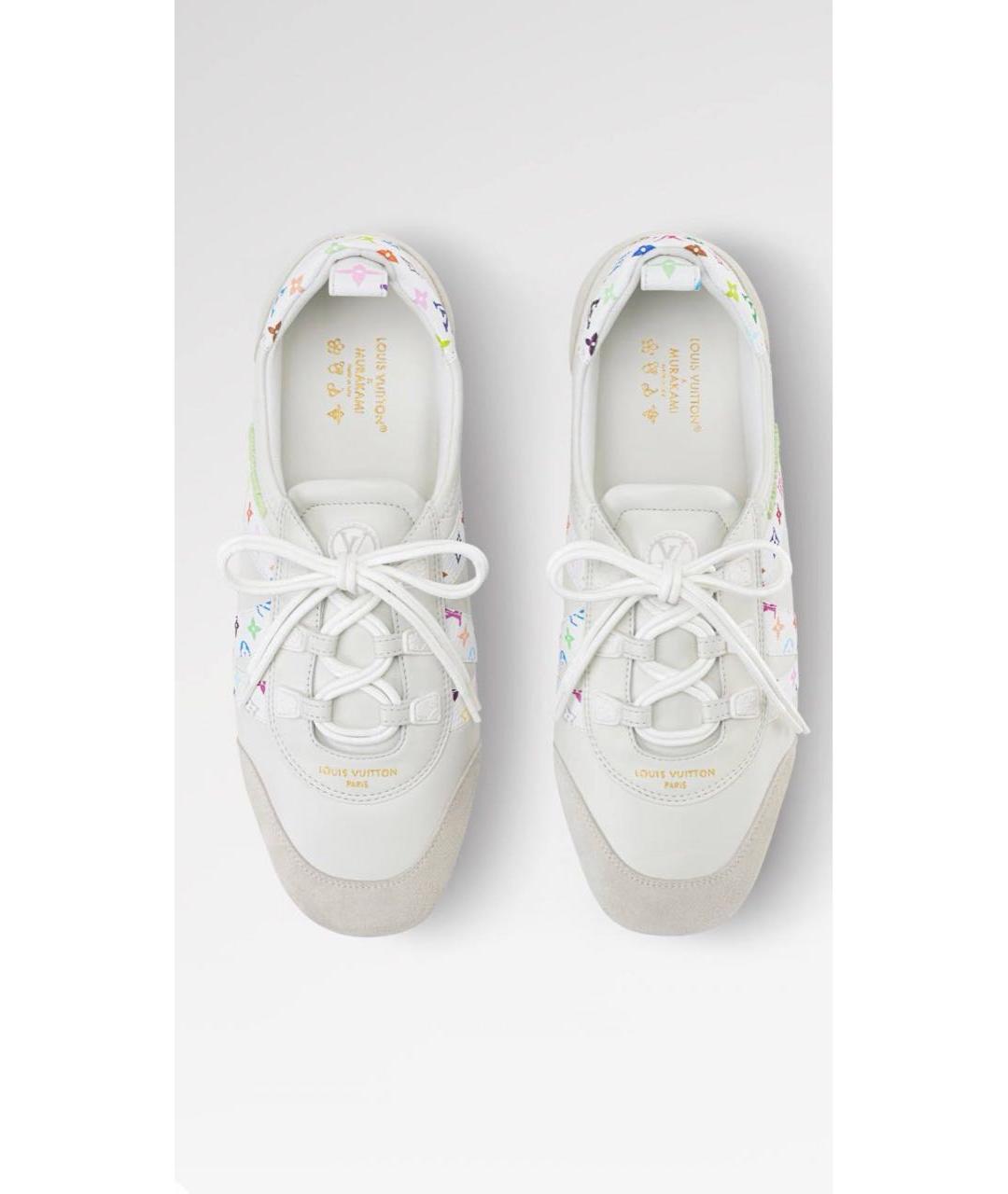 LOUIS VUITTON Белые кожаные кроссовки, фото 2