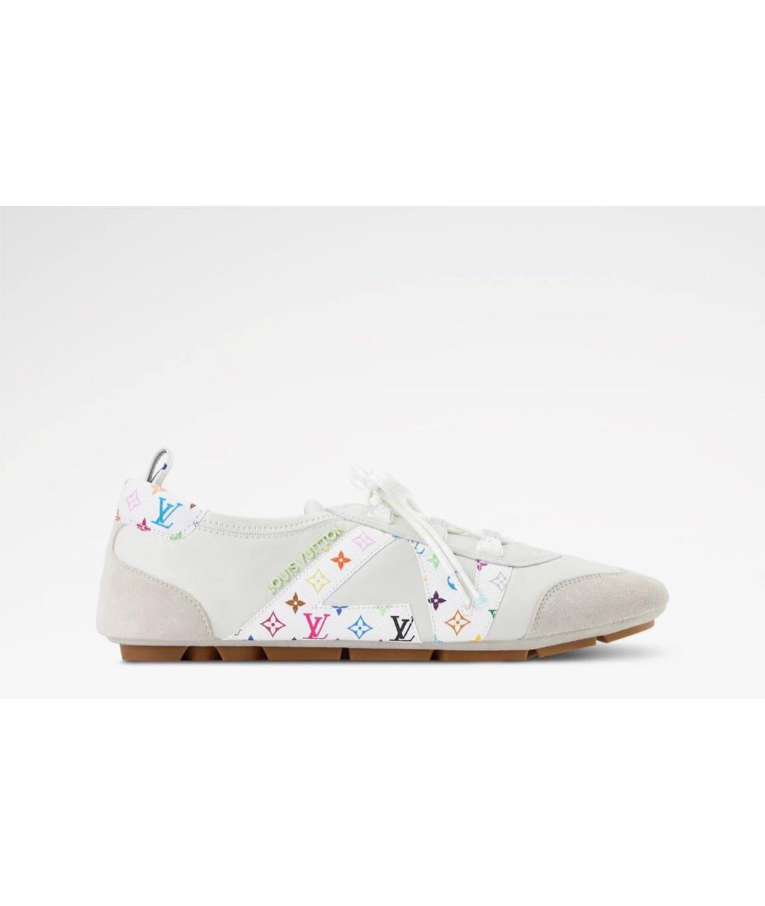 LOUIS VUITTON Белые кожаные кроссовки, фото 6