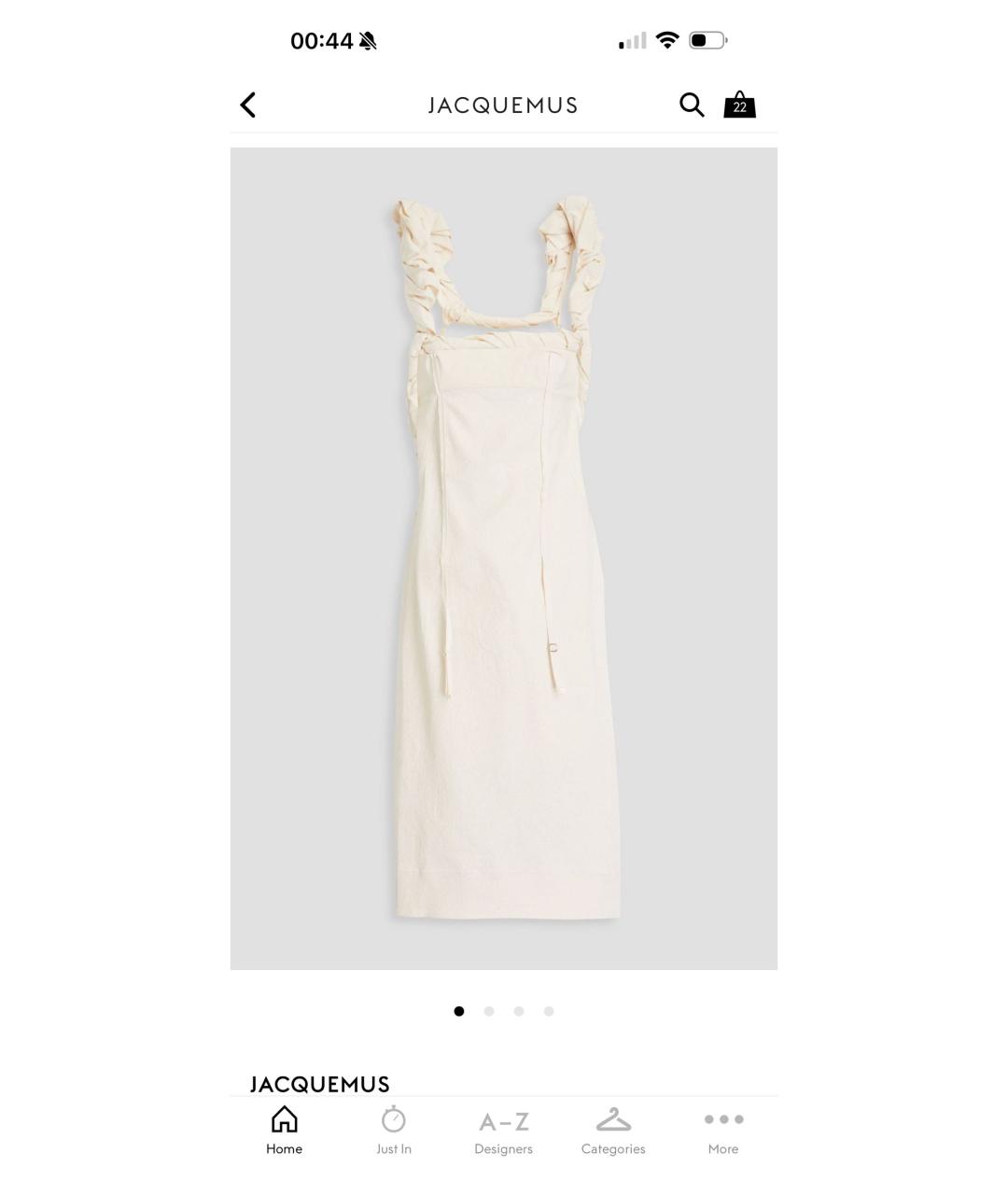 JACQUEMUS Бежевое повседневное платье, фото 9