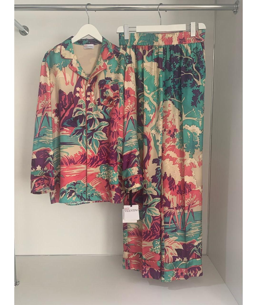 RED VALENTINO Мульти шелковый костюм с брюками, фото 7