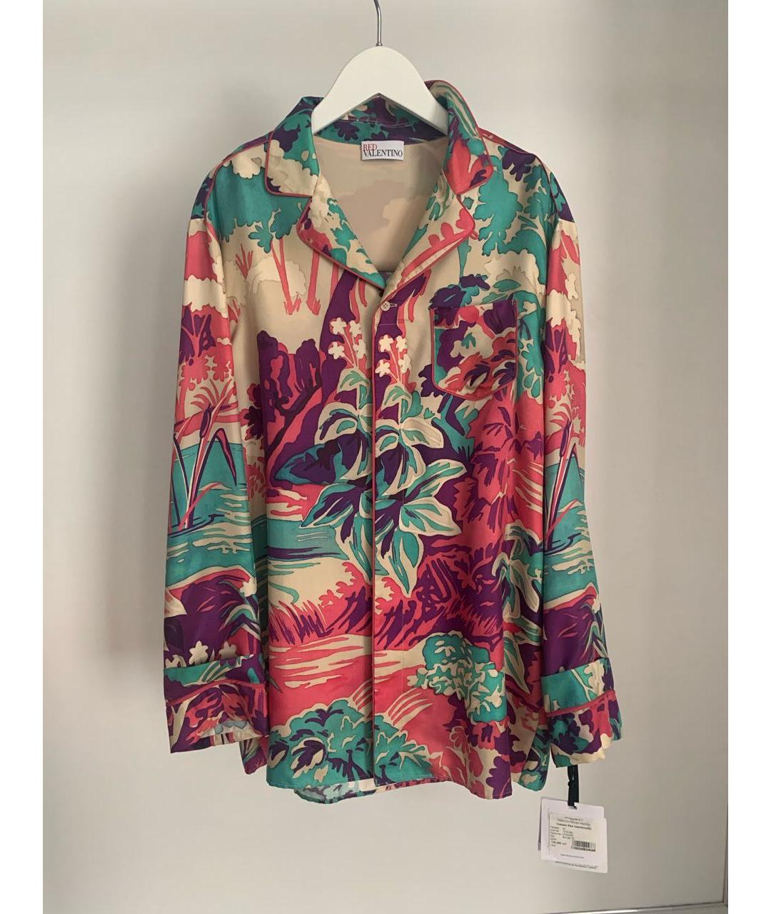 RED VALENTINO Мульти шелковый костюм с брюками, фото 8