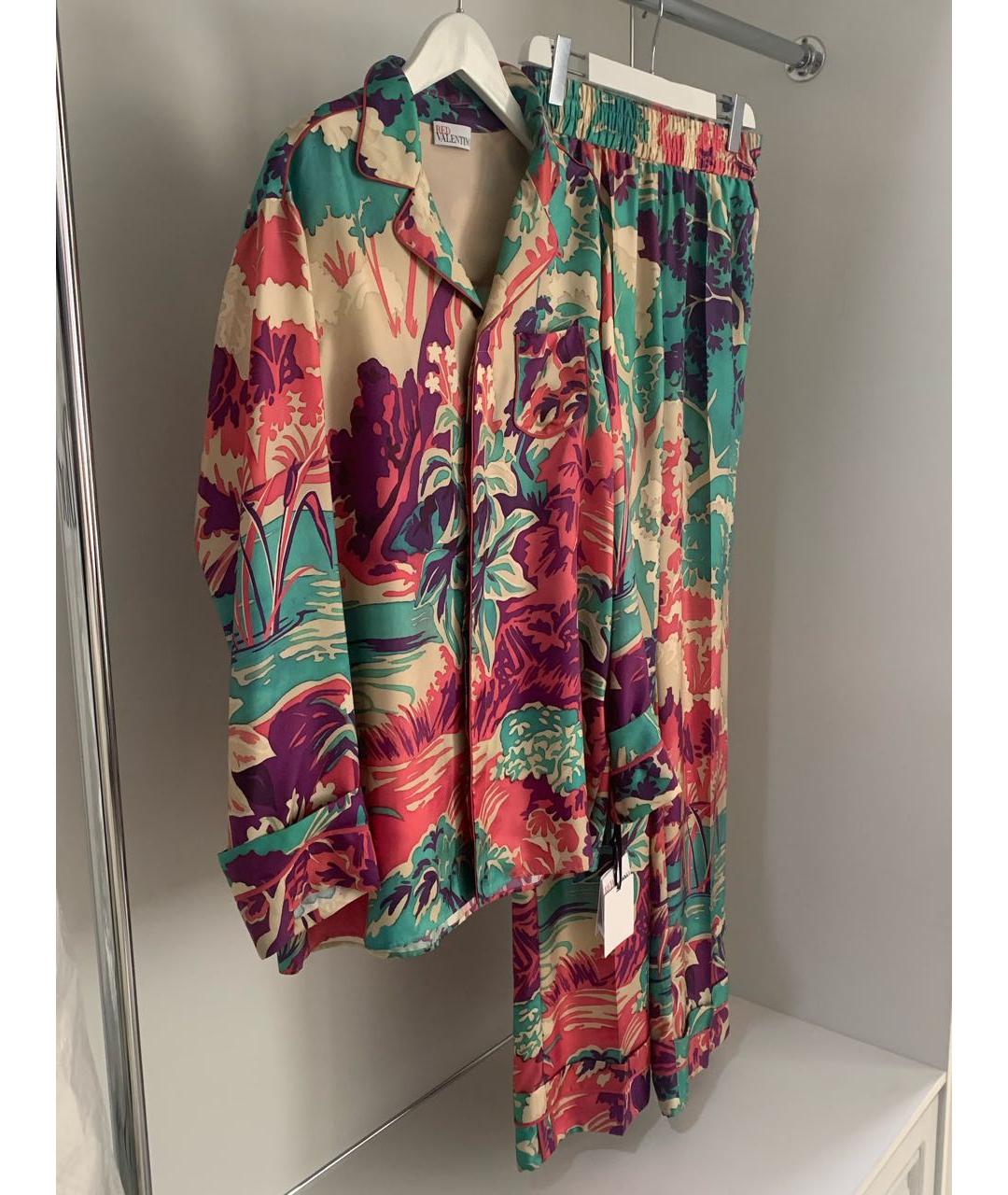 RED VALENTINO Мульти шелковый костюм с брюками, фото 6