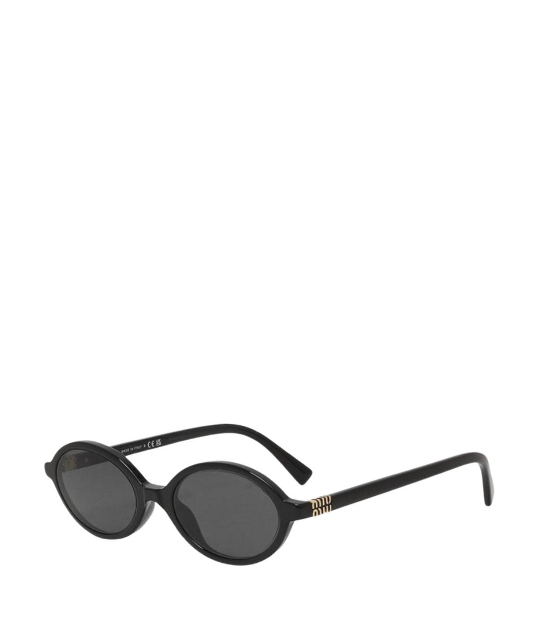 MIU MIU Черные пластиковые солнцезащитные очки, фото 1