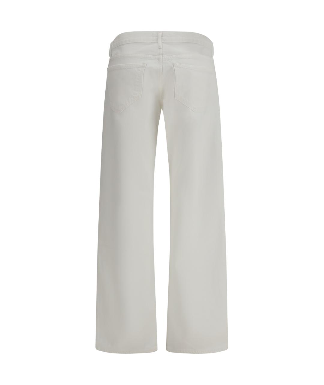 AGOLDE Белые хлопковые прямые джинсы, фото 2