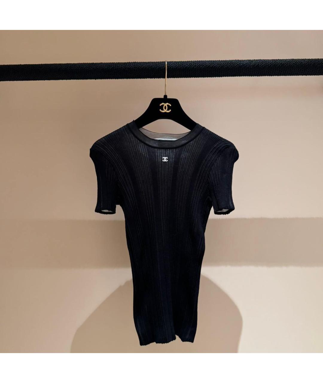 CHANEL Черная футболка, фото 2